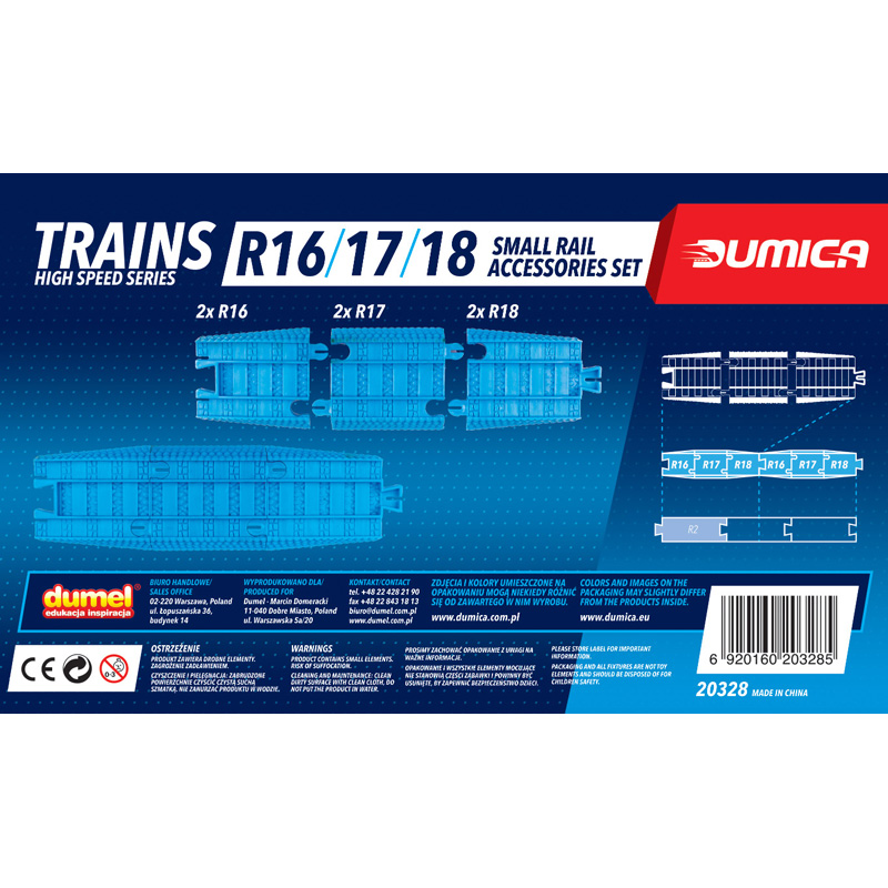 Dumica 20328 Zestaw przejściówek TrackMaster R16/R17/R18