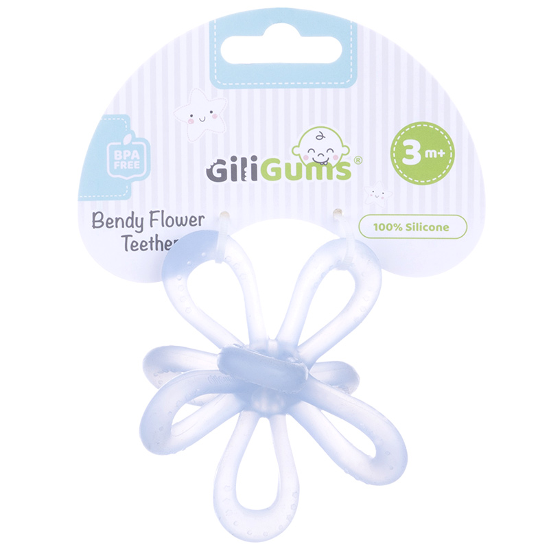GiliGums Gryzak uspokajający kwiatek niebieski 40409