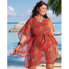 HONOLULU pareo - sukienka plażowa 8629 koral-brąz