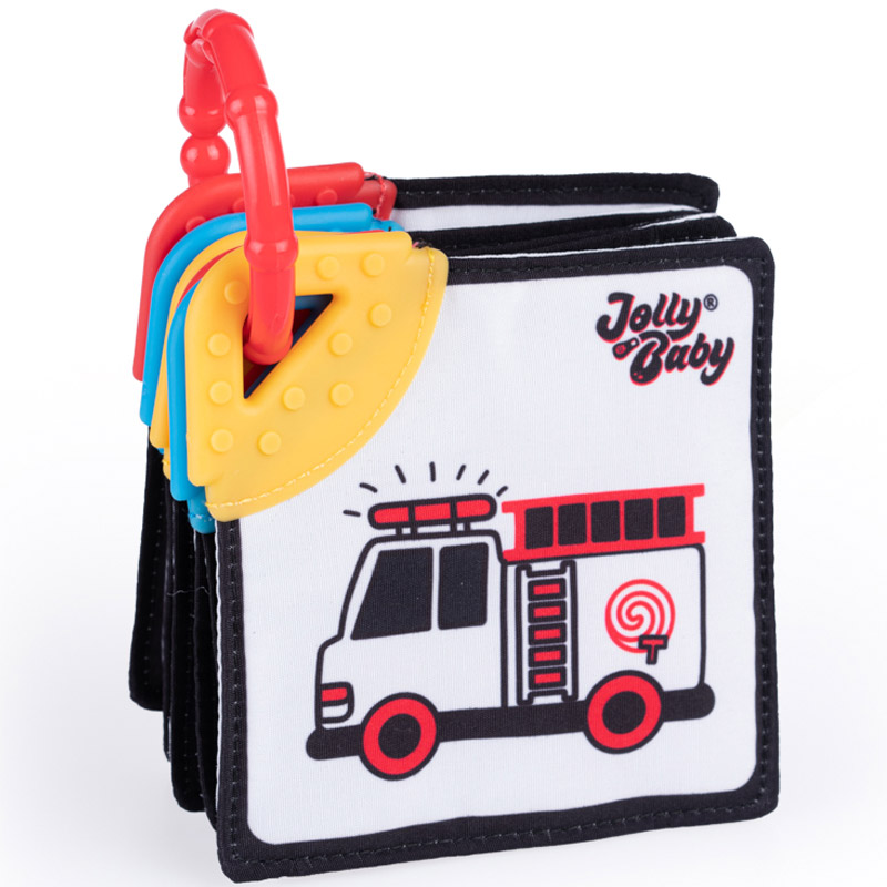 Jolly Baby Książeczka - gryzaki pojazdy 80588