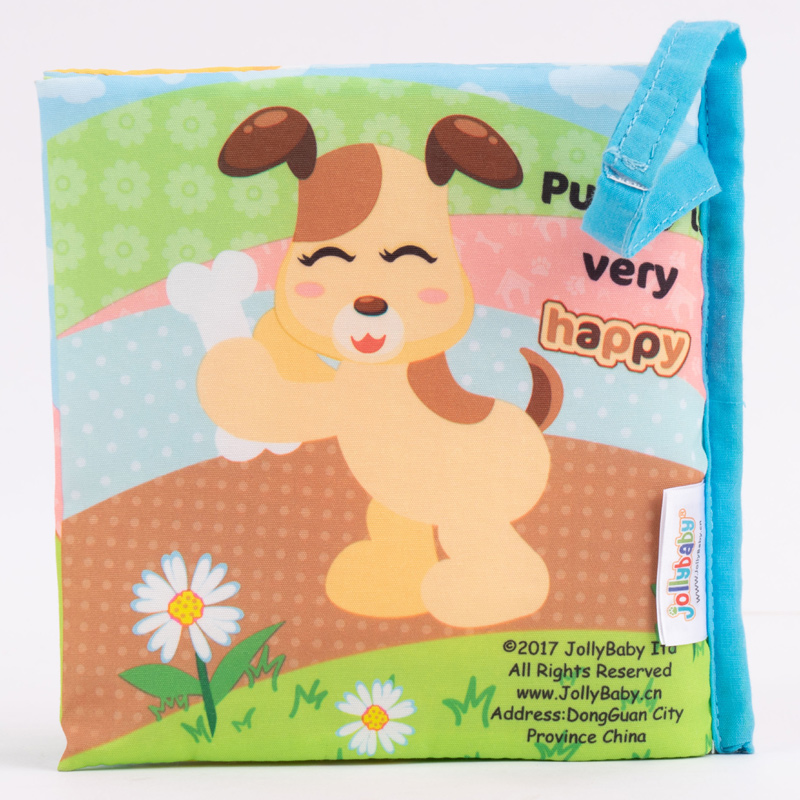 Jolly Baby Książeczka Puppy cloth book - Puppy busy day EN