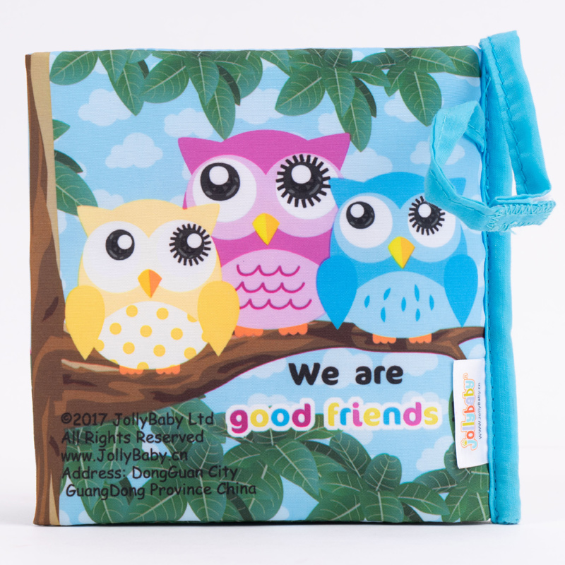 Jolly Baby Książeczka Fly owl cloth book - Good friend EN