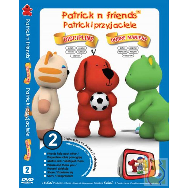 Kreskówki DVD Patrick i przyjaciele Dobre maniery z pacynką Julia KC91104