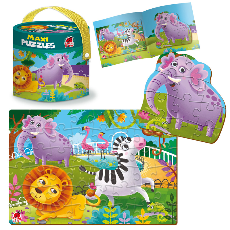 Maxi puzzle 2w1 zoo