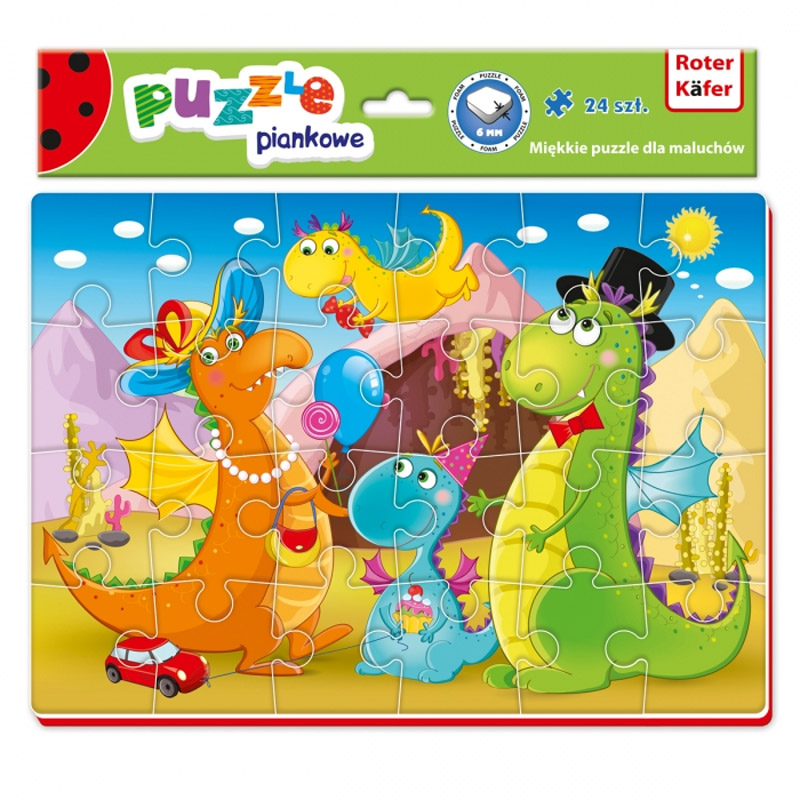 Miękkie puzzle A4 Dinozaury