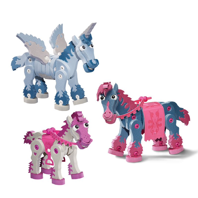Puzzle piankowe 3D Bloco Horses & Unicorns DD25006 OU