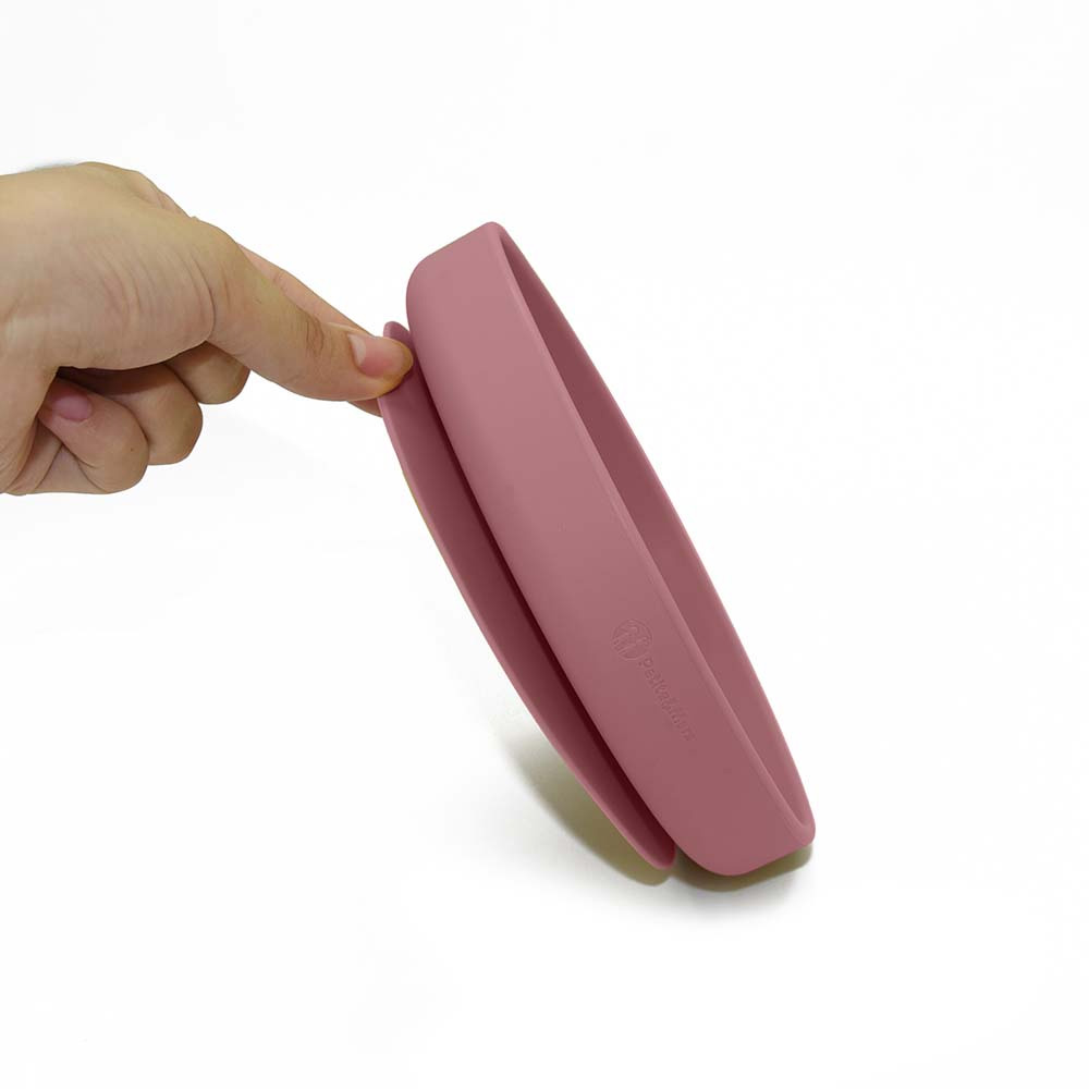 Talerzyk silikonowy z przyssawką kolor różowy
